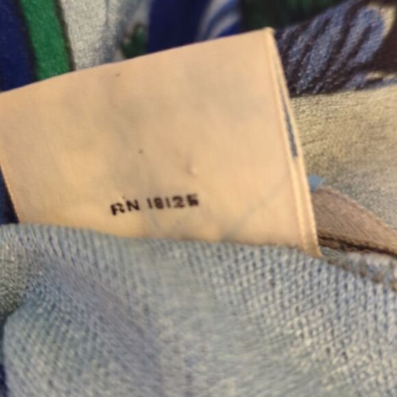 70s Flower power vintage blue floral print tunic‎ style shirt - Picture 6 of 6